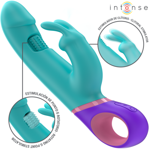 INTENSE - MÓNICA VIBRADOR RABBIT CON ESTIMULADOR ROTATORIO DEL PUNTO G