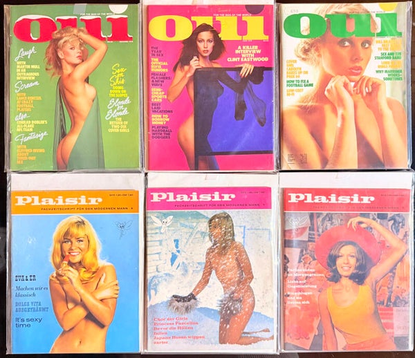 Vintage! 3x Oui + 3x Pleasure mit Aktmodelle
