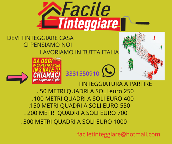 IMBIANCATURA INTERNA COLORE BIANCO MQ 100 EURO 400