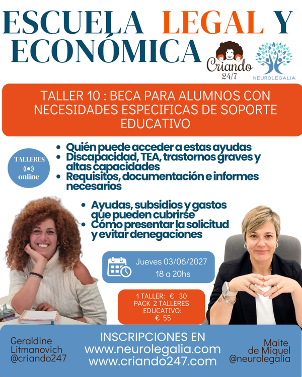 Taller 10 · Ayudas para alumnado con necesidades específicas de apoyo educativo