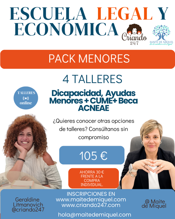 Criando 24/7 y Maite de Mique · Pack Menores 4 talleres