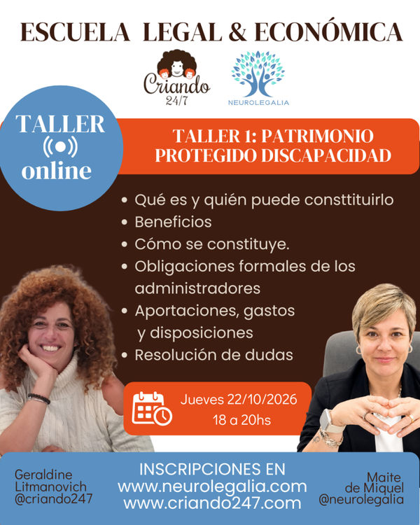 Taller 1 · Patrimonio protegido para personas con discapacidad