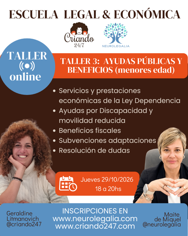 Taller 3 · Ayudas públicas y beneficios para menores con discapacidad