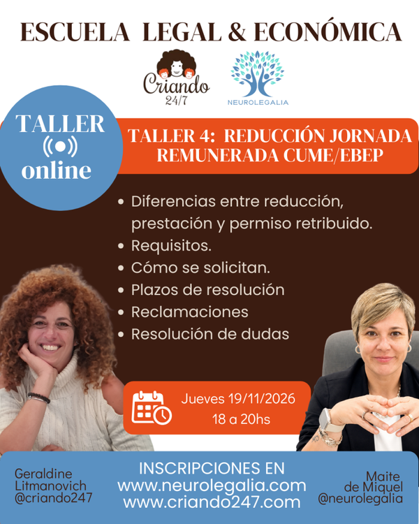Taller 4 · Reducción de jornada remunerada CUME y EBEP  Descripción