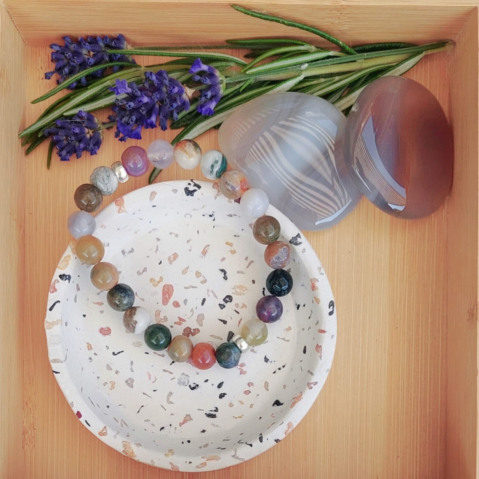 Armband Multi Color Agaat