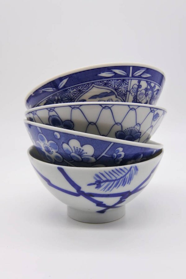 Vintage 4-delige schaaltjes set Dreaming of Asia