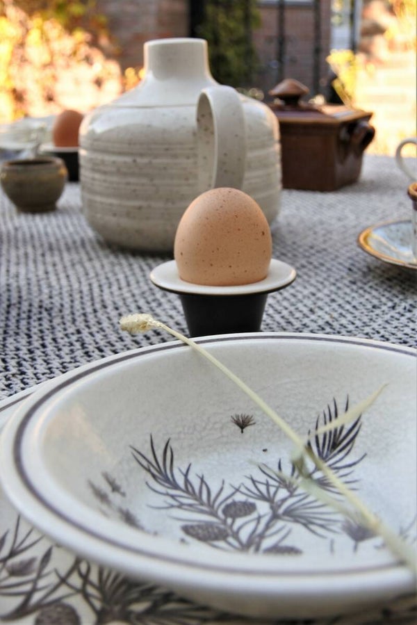 Vintage eierdopjes setje van Fris Edam