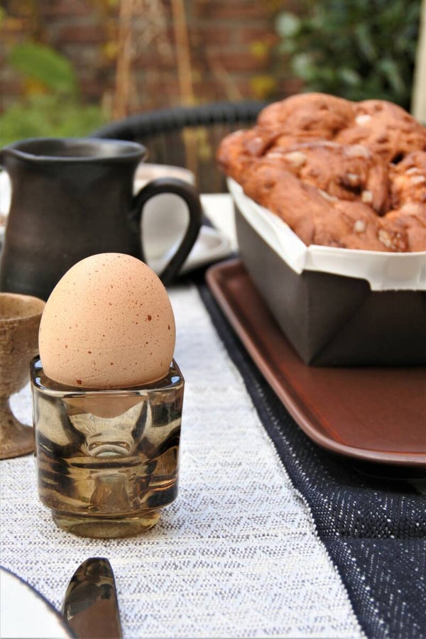 Vintage glazen eierdoppen set van 4 stuks, Italy