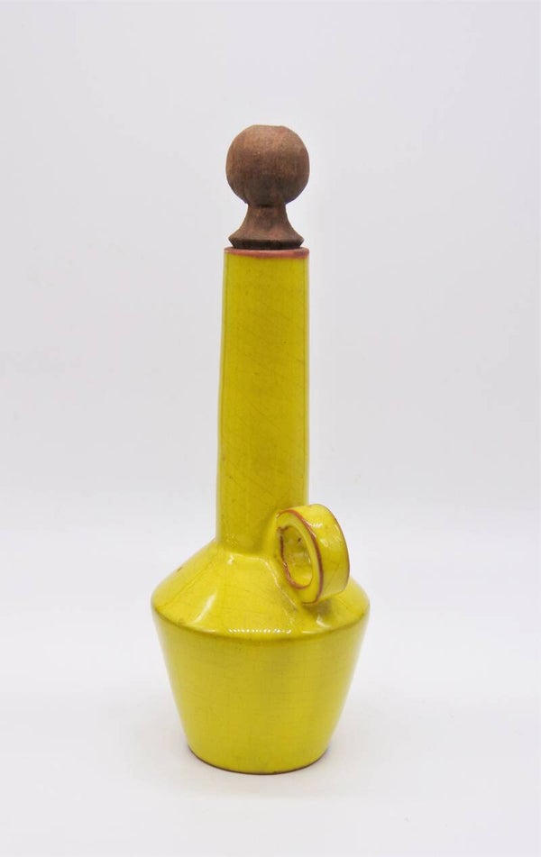 Vintage design flesvaasje met houten dopje