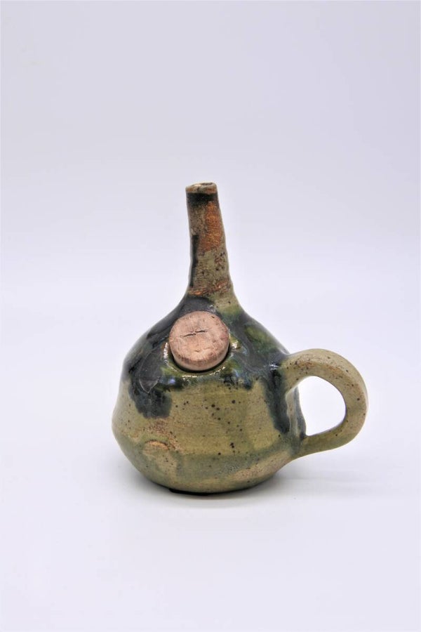 Vintage olielampje small green