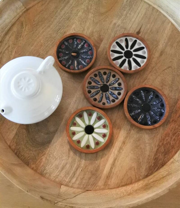 Vintage potje-olielampje wit met dekseltje