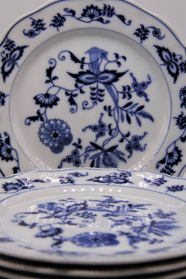 Vintage Blue Danube Japan schotel set van 4 uit de 60's