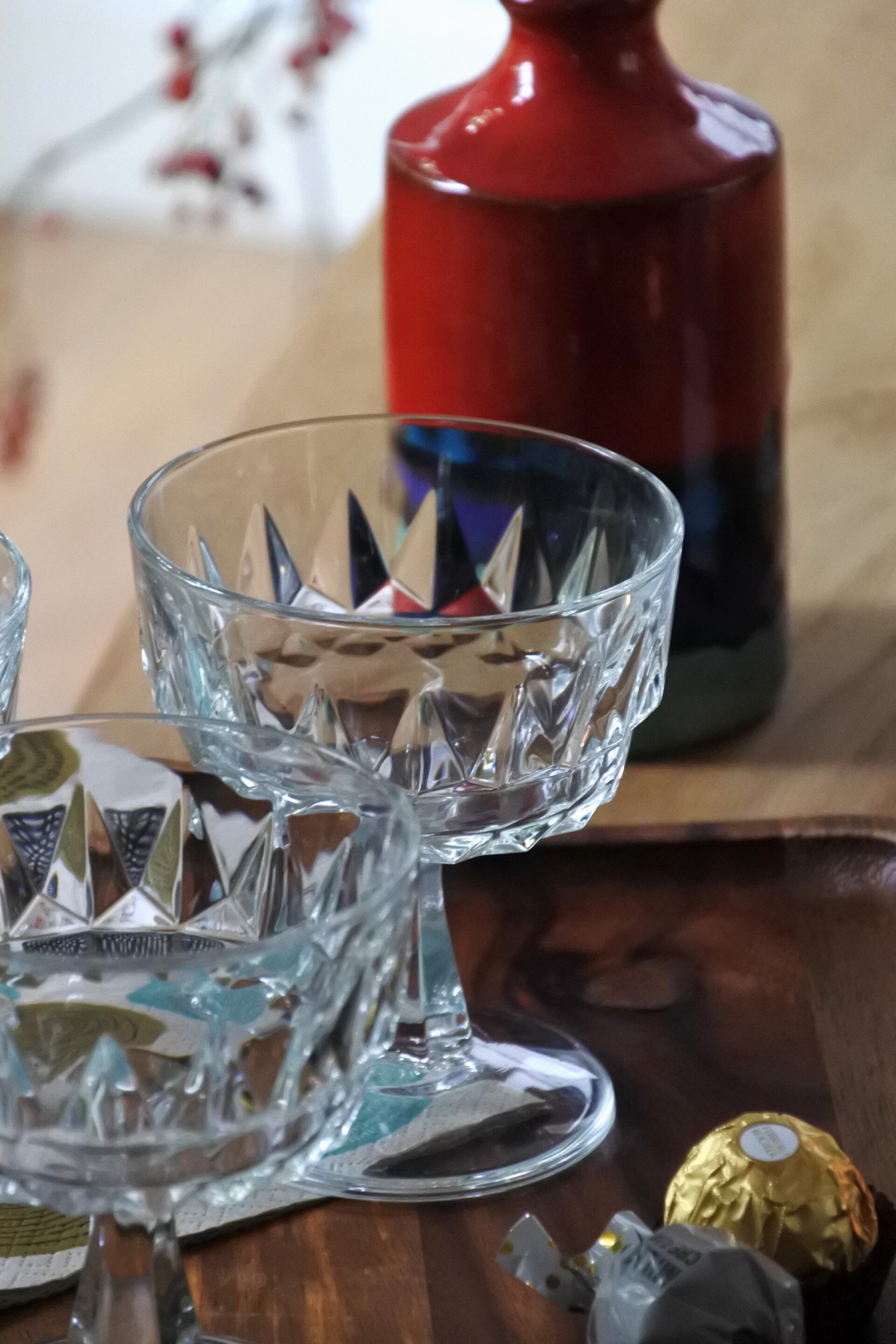 Vintage 4-delige set champagne/cocktail coups Arcoroc Prestige de France Sherbet 'Artic'