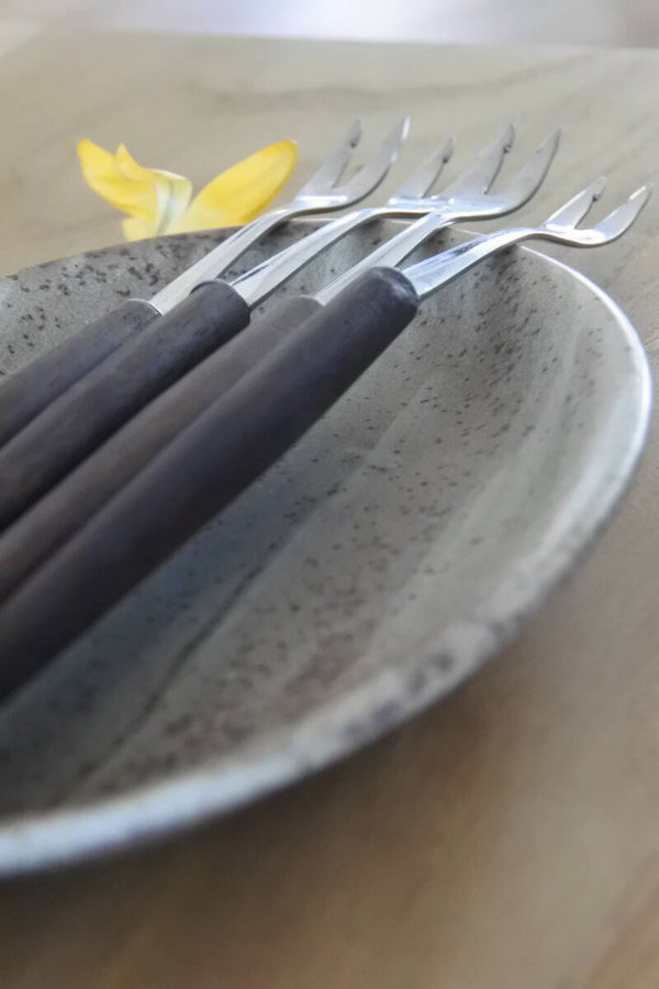 Vintage fonduevorken set Cussons Apple Blossom