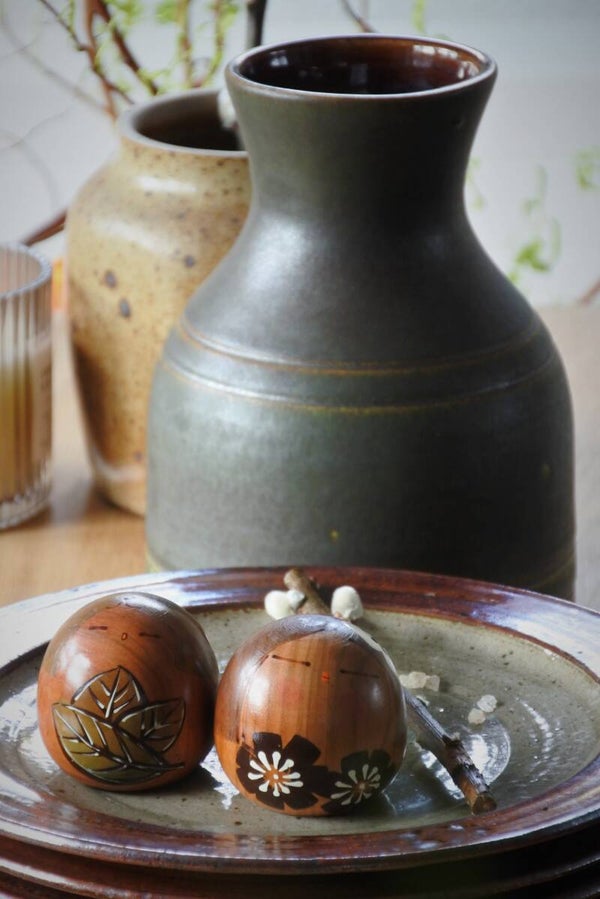 Vintage vaas in groen met mooi kleurverloop