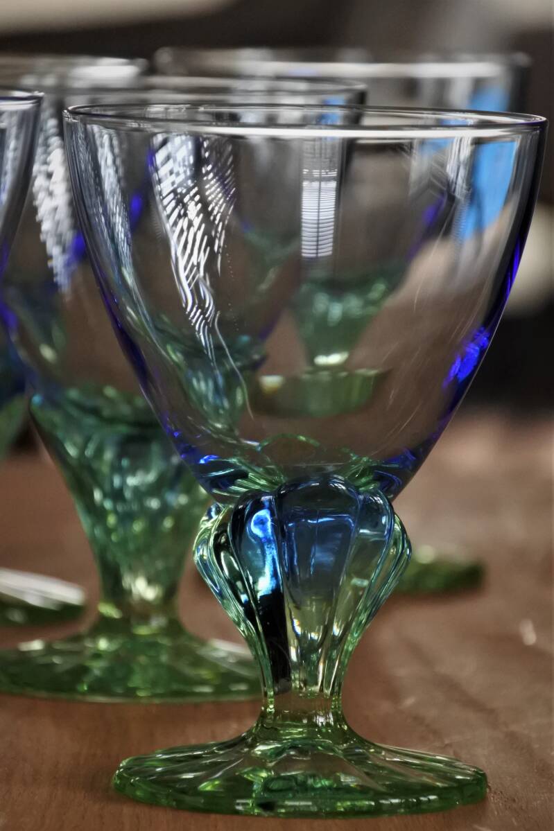 Vintage Bormioli Italy Rocco Bahia 6-delige glazen set | zjiek.com