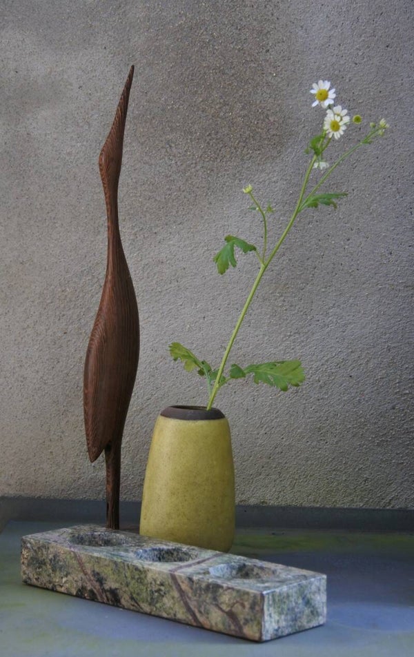 Vintage marmeren waxinelichthouder