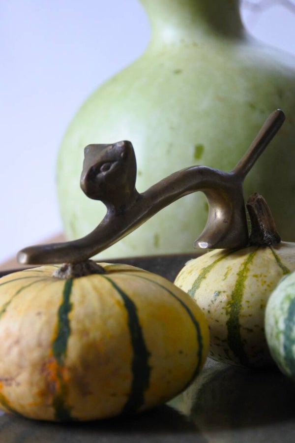 Vintage messing beeldje sassy cat