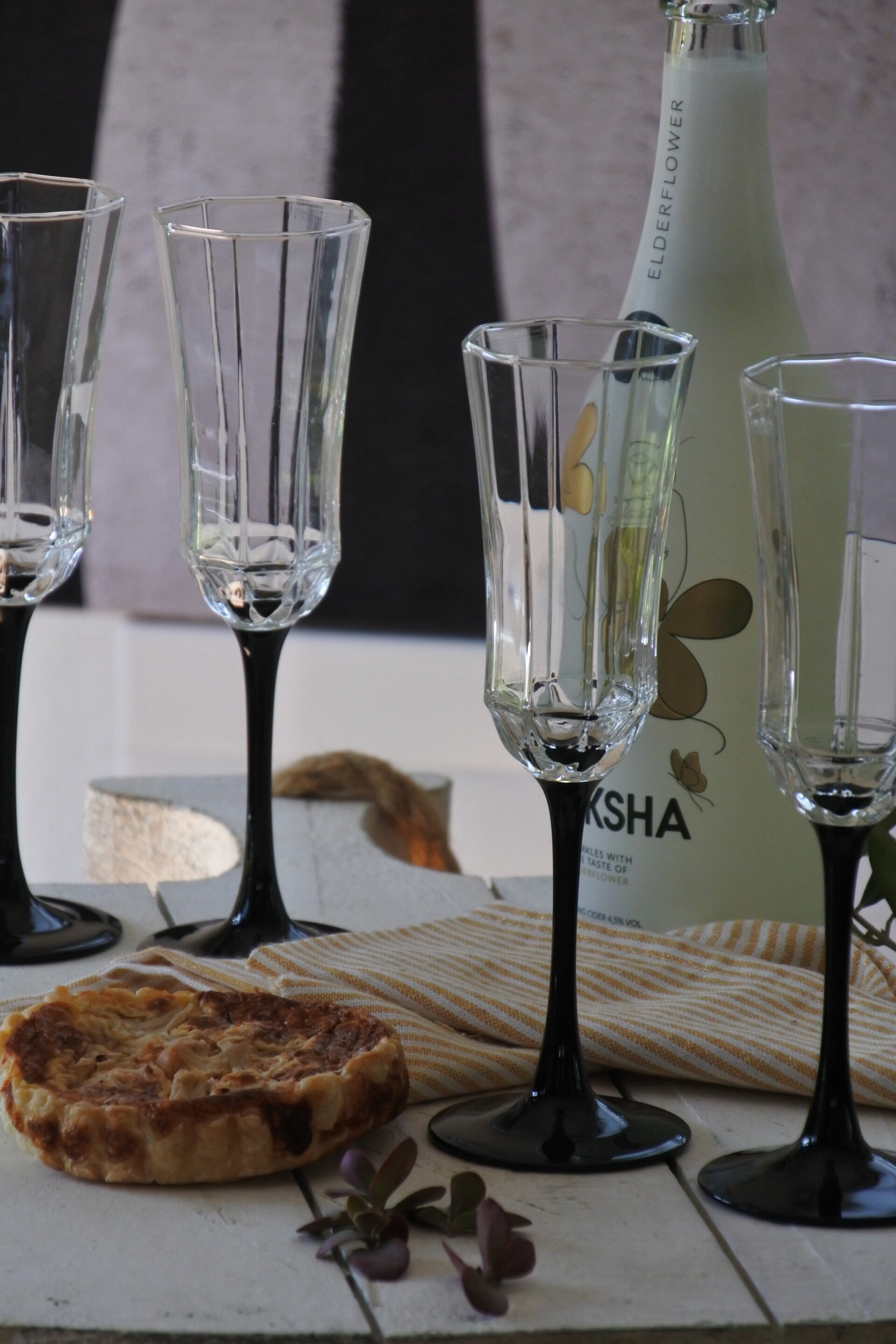 Vintage Luminarc France Octime champagneglazen set 4-delig