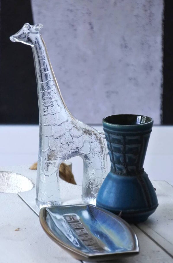 Vintage Kosta Boda Zweden design Erik Höglund Zoo Series Giraffe