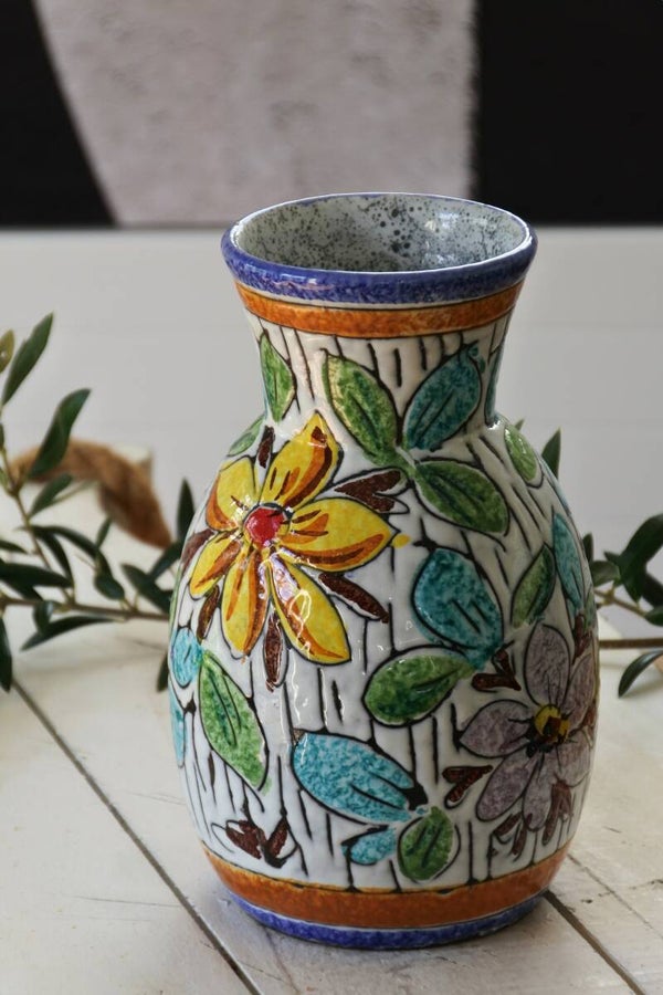 Vintage Fratelli Fanciullacci majolica vaas - collectors item -