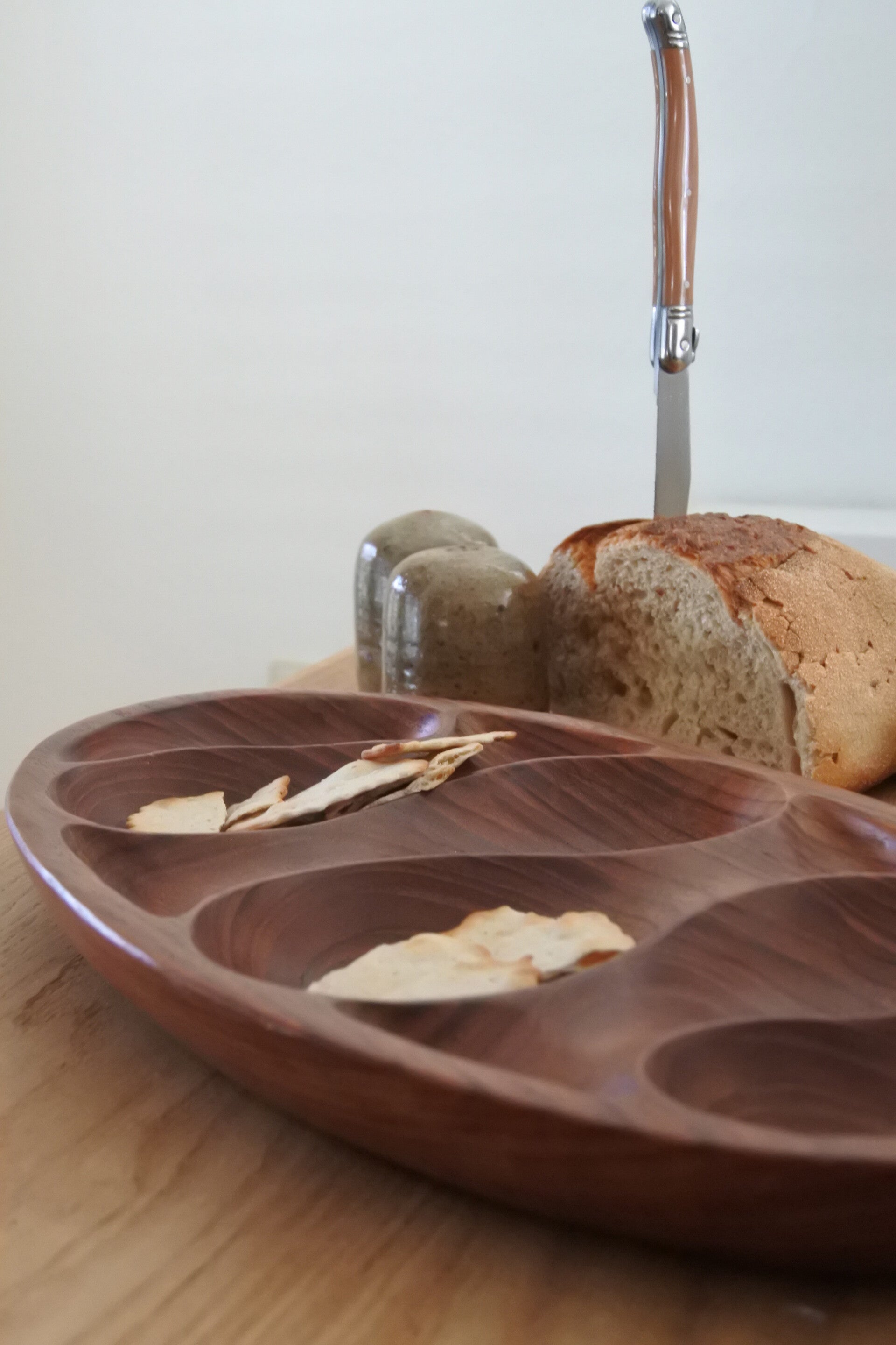 Vintage Denmark teakhouten snack schaal