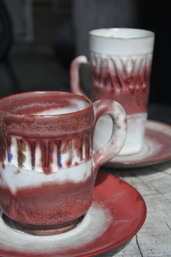 Vintage set kop en schotels