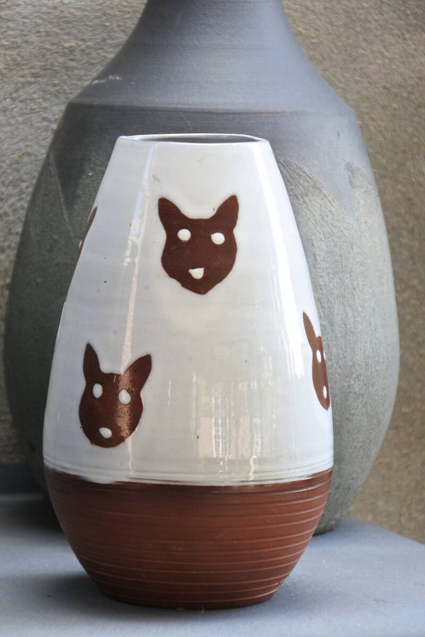 Vintage vaas kitty cat