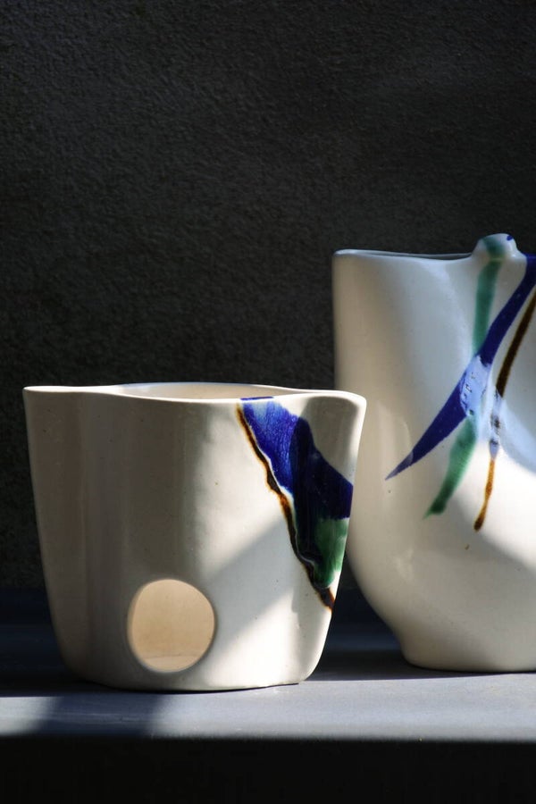 Vintage Studio Aardewerk vaas - design object - waxinelichthouder