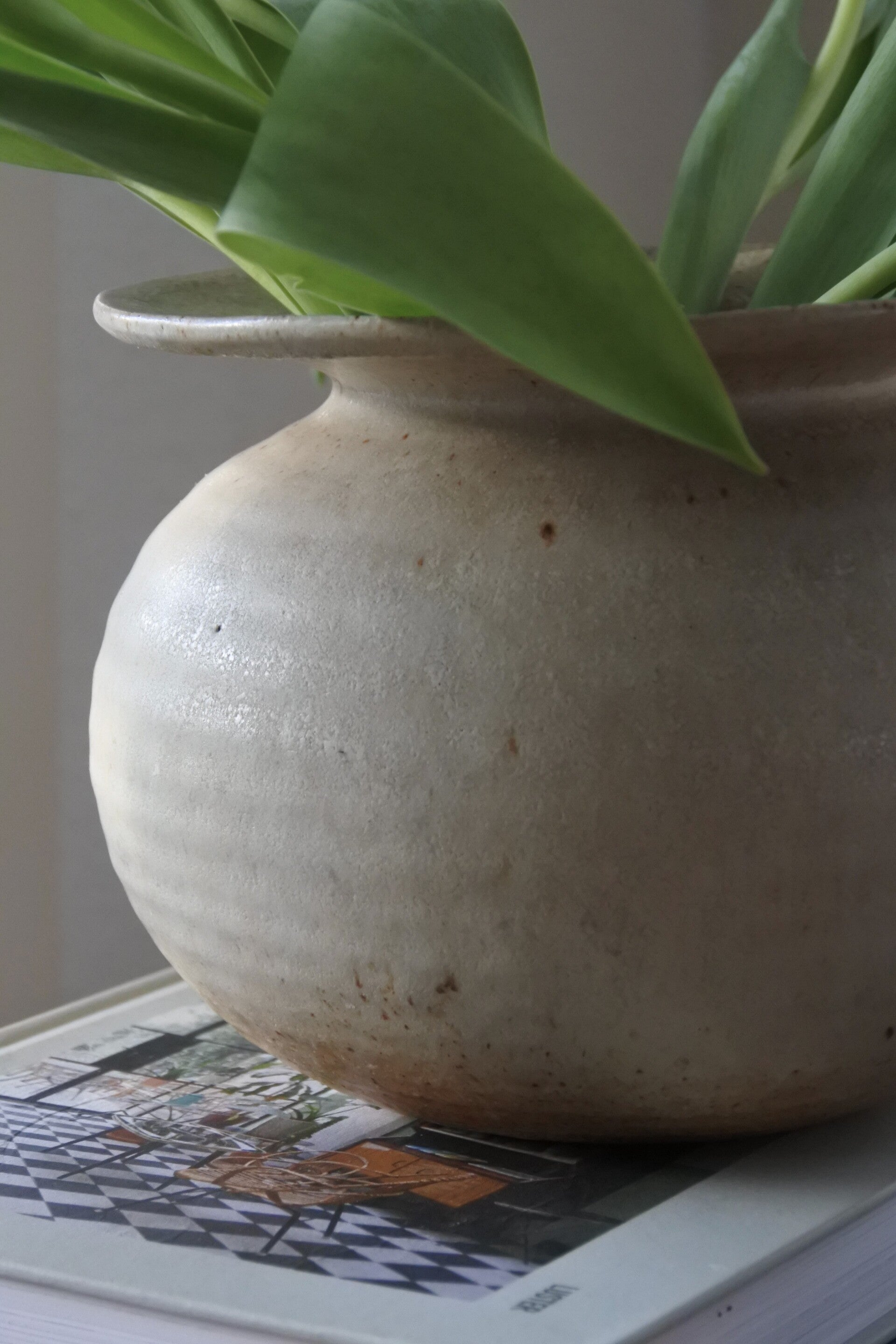 Vintage Vest vaas zand gemêleerd