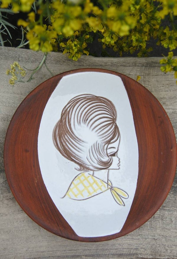 Vintage wanddecoratie bordje 'Teak girls'