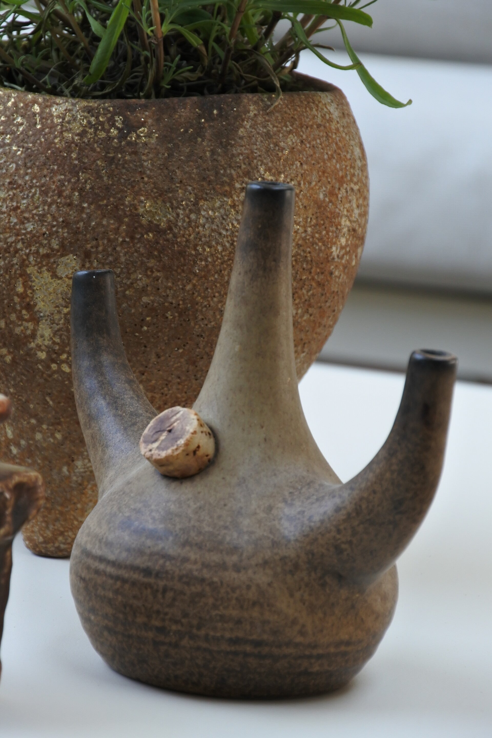 Vintage brutalist olielamp Marco HW