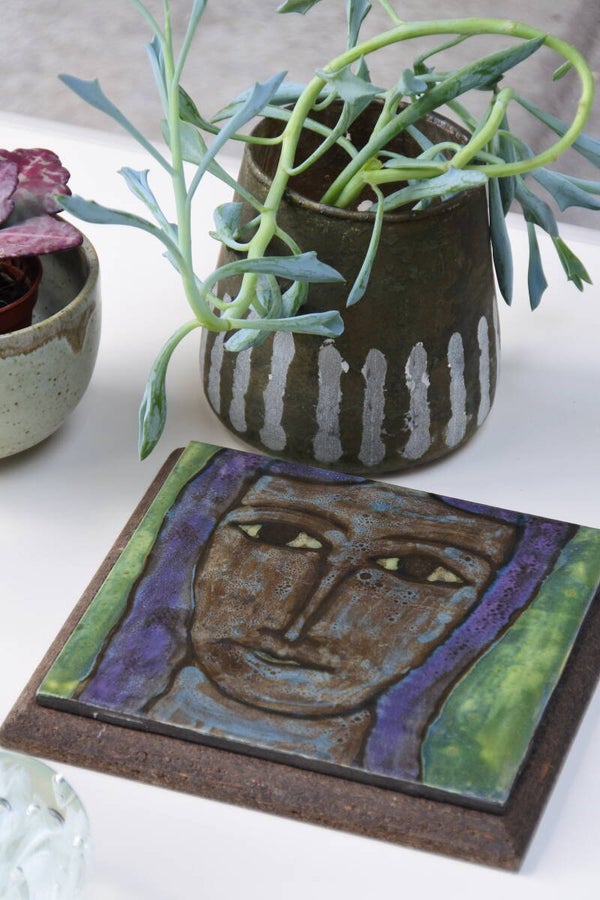 Mooie vintage siertegel Maria Geurten