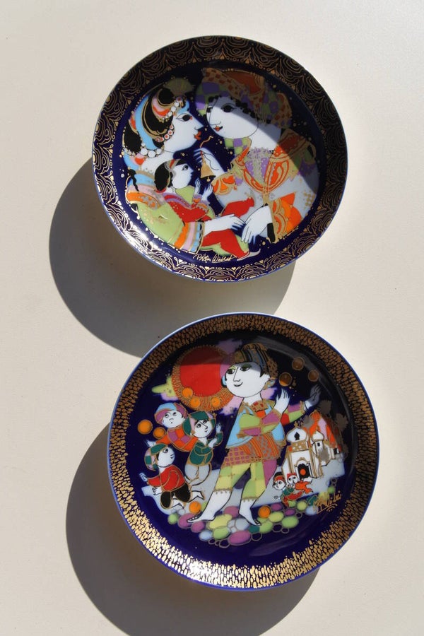 Vintage Aladin and the magic lamp serie wandbord van Bjørn Wiinblad voor Rosenthal Studio Linie Duitsland