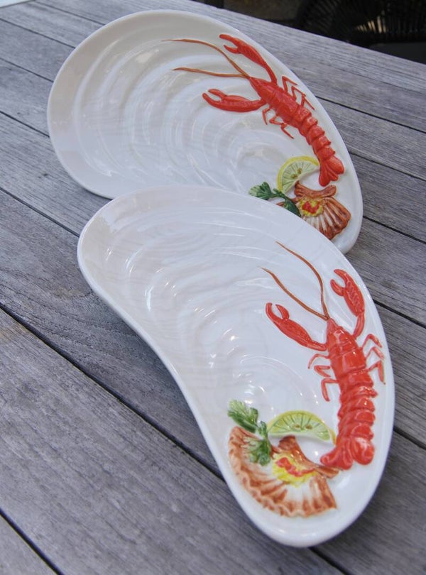 Vintage serveerschalen set lobster