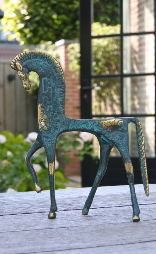 Vintage Etruskisch paard van messing