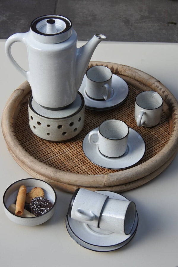 Vintage Dutch Pottery thee of koffieservies Zaalberg Holland