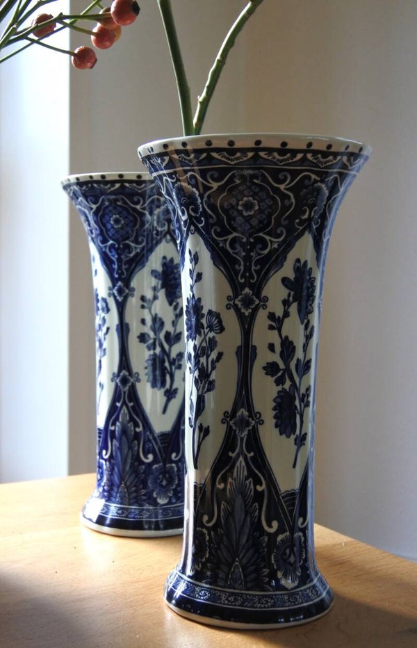 Vintage Boch Belgium, Royal Sfinx Delfts decor vaas