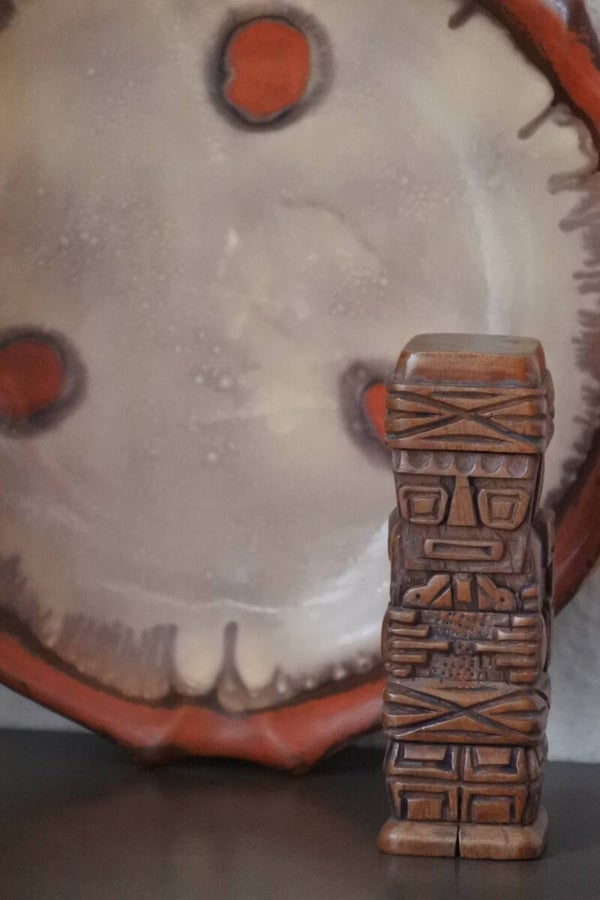 Vintage handgesneden beeldje van hout