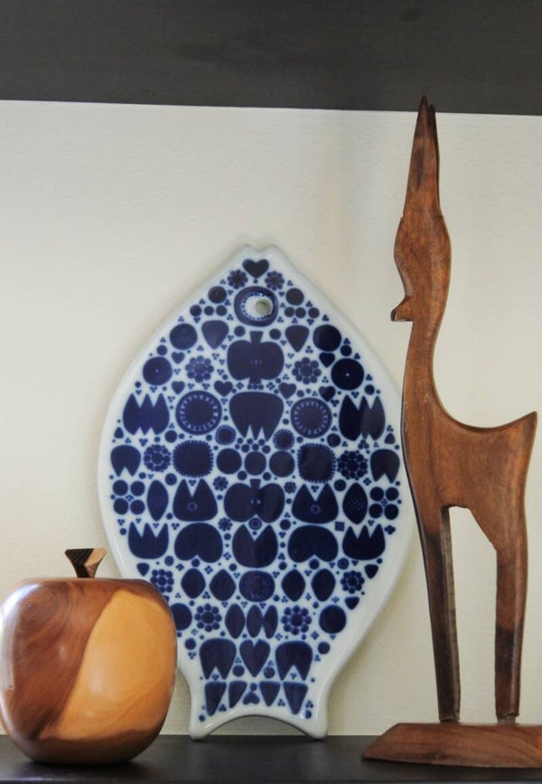 Vintage beeldje van teakhout the funky deer