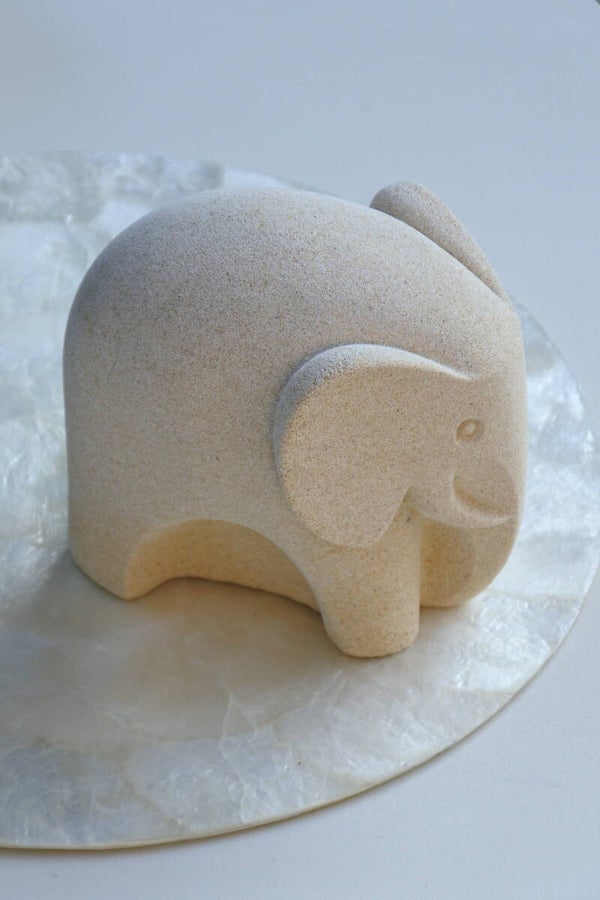 Vintage Marbell Stone Art beeldje olifant maat L