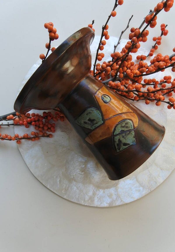 Vintage Potters kandelaar Pottenbakkerij Oisterwijk