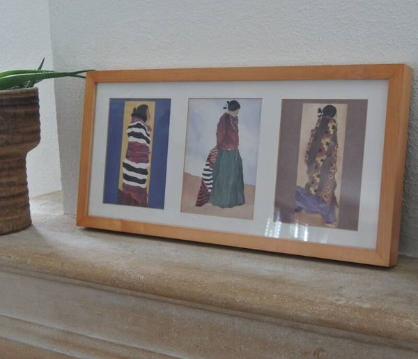 Vintage schilderij met prachtig drieluik