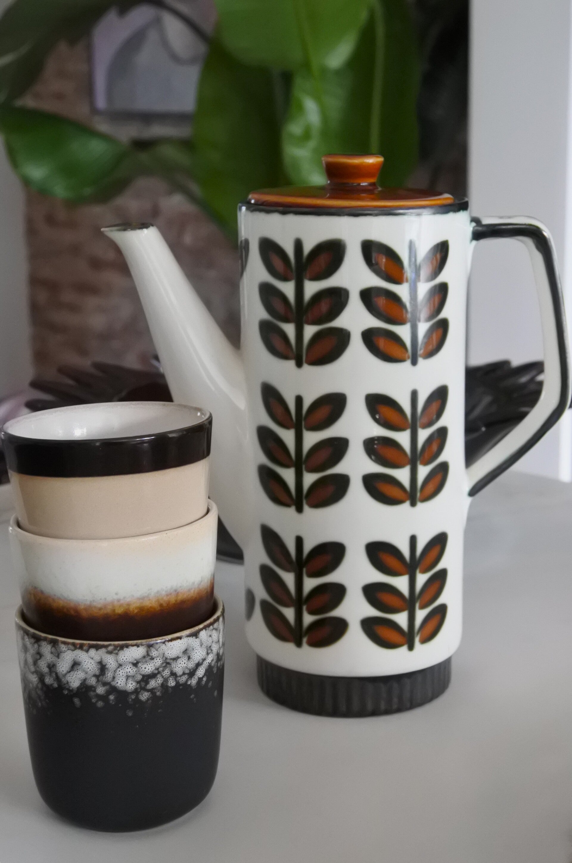 Vintage Boch Belgium koffiepot Rambouillet