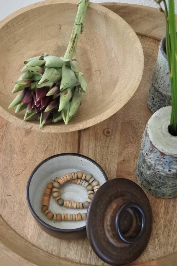 Vintage Dutch Pottery schaaltje met deksel Zaalberg Holland