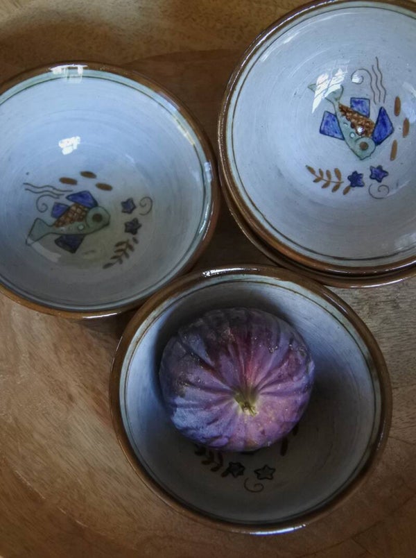 Vintage AMHA Ambacht Haalderen Holland 4-Delige schaaltjes set