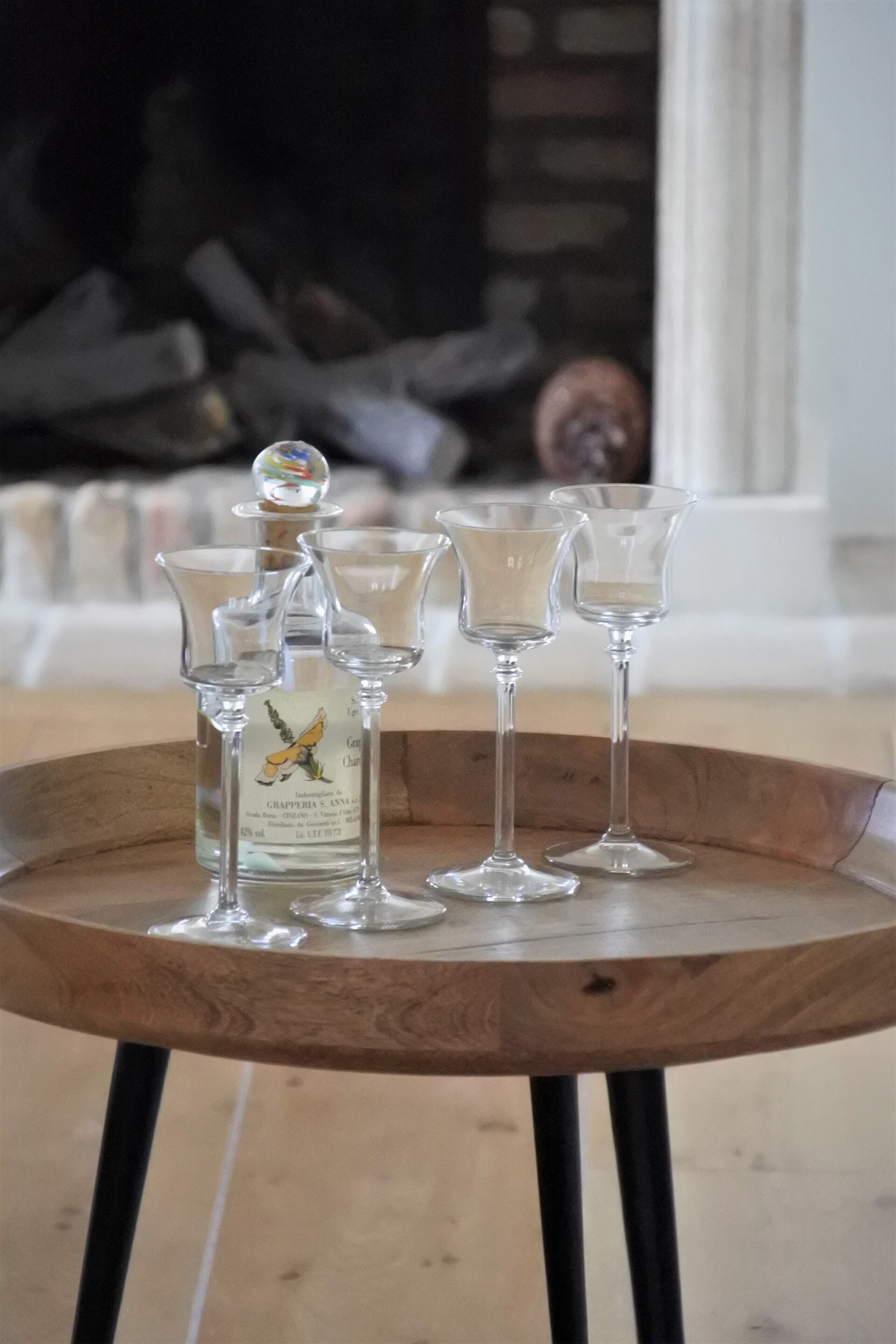 Vintage Grappa glaasjes set van 4