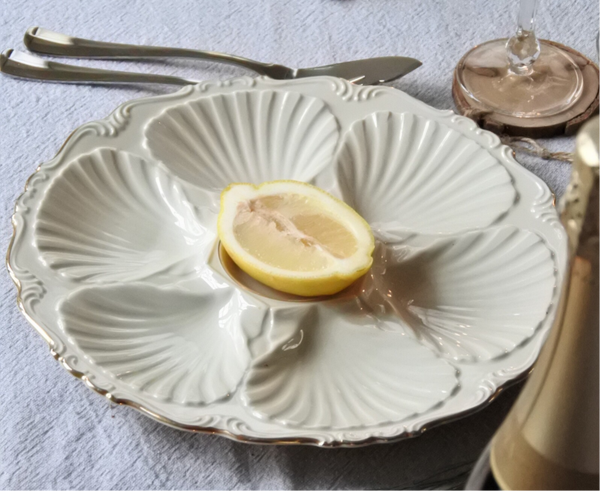 Vintage set van 2 oesterborden Edelstein Bavaria