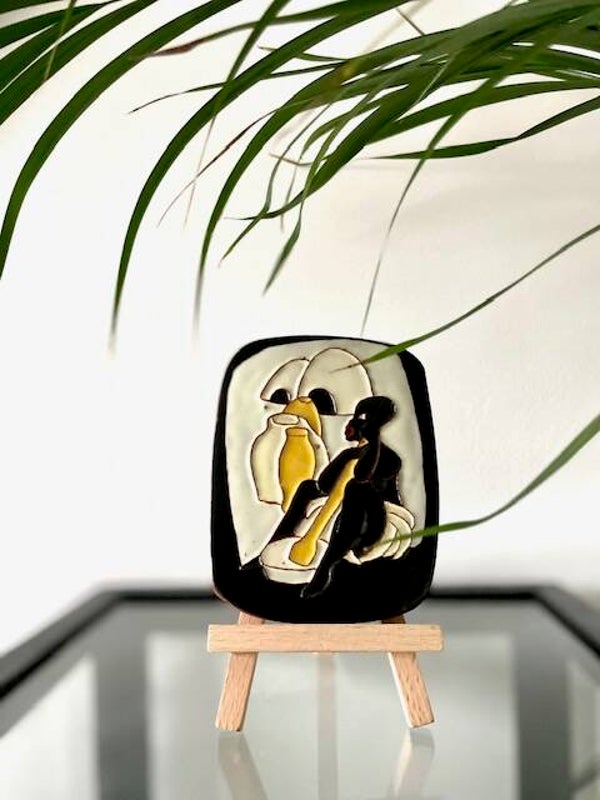 Vintage wandplaatje Gamma Sierkeramiek 60's