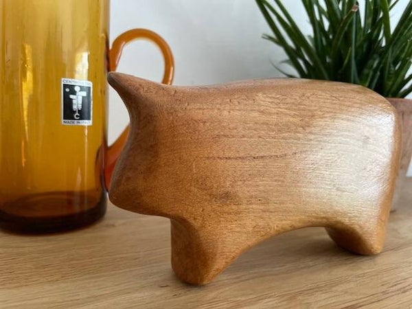 Vintage houten dieren beeld